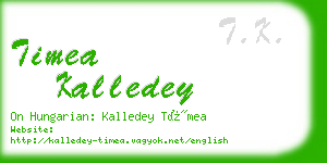 timea kalledey business card